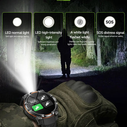 GPS Sports Smart Watch with Flashlight