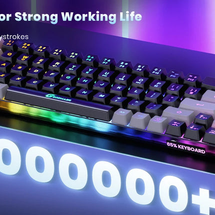 Wireless Gaming Keyboard 68 Keys – Backlit & Rechargeable