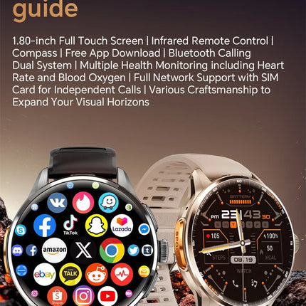 5G AMOLED Smart Watch with GPS & WiFi