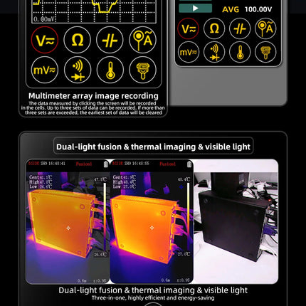 DIBELLAY BSIDE SH9/SH7 Thermal Imager & Multimeter 2-in-1 (320×320, 20000 Counts) – Auto & Heating