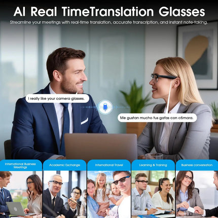 4K AI Smart Glasses with Translation