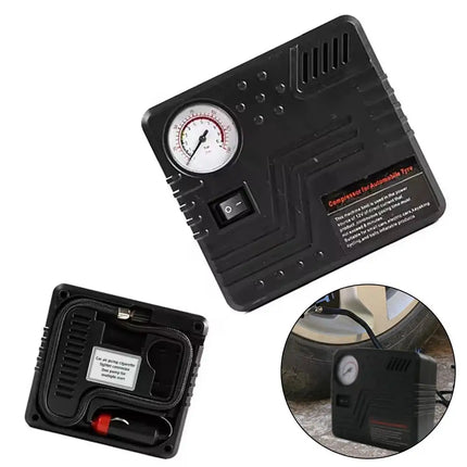 12V Car Tire Inflator Air Pump with Pressure Gauge for SUV & Truck