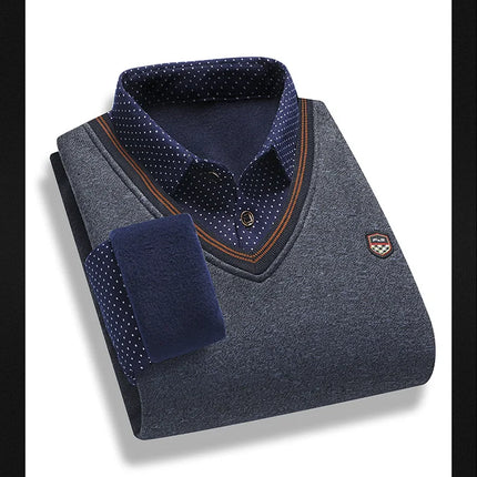 DIBELLAY Men’s Plush Two-Piece Pullover – Autumn/Winter