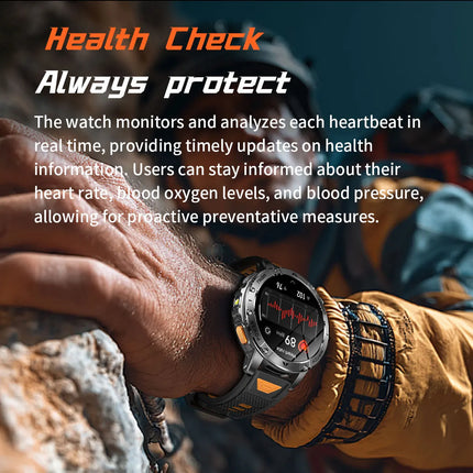 Military Sports Smart Watch with Flashlight