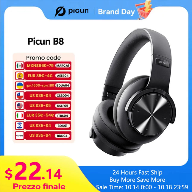 DIBELLAY B8 – Casque Bluetooth Over-Ear 120H, 3EQ, Appels Main-Libre, Faible Latence