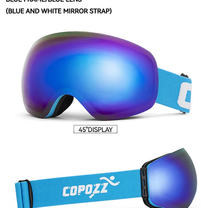 Frameless Anti-Fog Ski Goggles UV400 for Men & Women