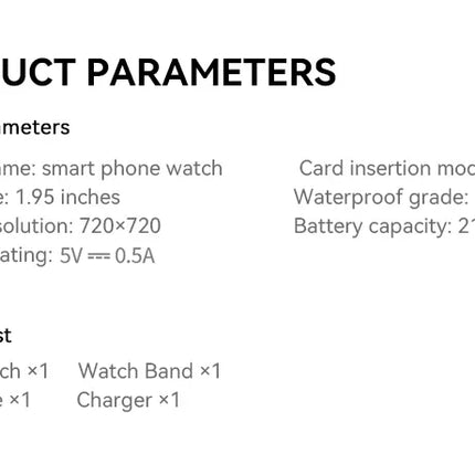 DIBELLAY 5G/4G Smartwatch – 1.95" AMOLED, 8GB+128GB, 900W Camera, GPS, WiFi, Android 9.0, 2100mAh