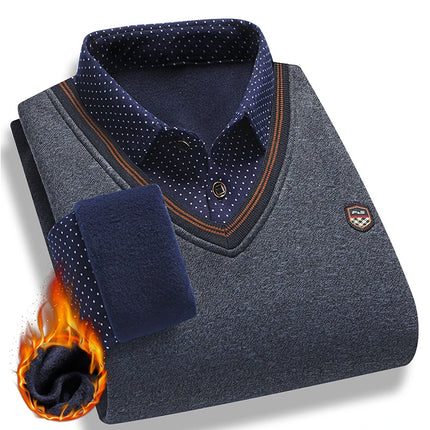 DIBELLAY Men’s Plush Two-Piece Pullover – Autumn/Winter