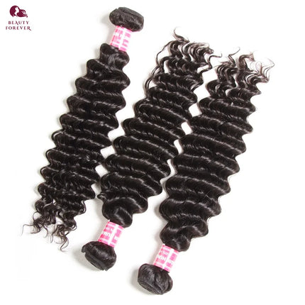 Brazilian Deep Curly Human Hair – 3 Bundles, Unprocessed 12A