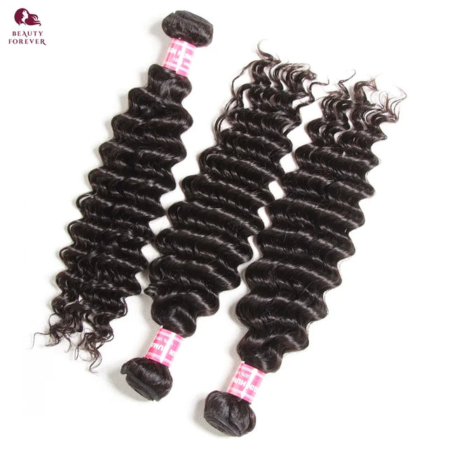 Brazilian Deep Wave Hair Bundles – 12A Virgin Human Hair