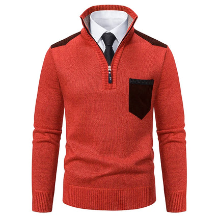 DIBELLAY Men’s Half-High Zipper Pullover – Autumn/Winter