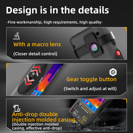 DIBELLAY BSIDE SH9/SH7 Thermal Imager & Multimeter 2-in-1 (320×320, 20000 Counts) – Auto & Heating