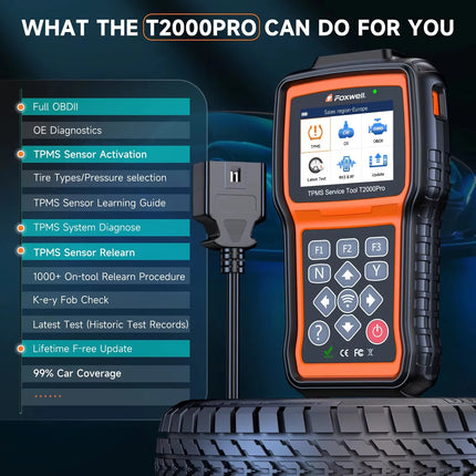 TPMS Sensor Activation & Reset Tool – Tire Pressure Monitoring, Programming, and OBD2 Diagnostic Tool