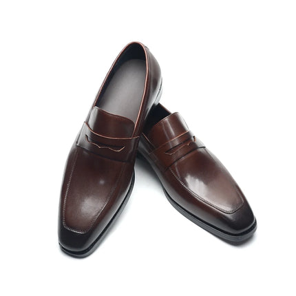 High Quality Mens Dress Shoes Brown Black Moccasins