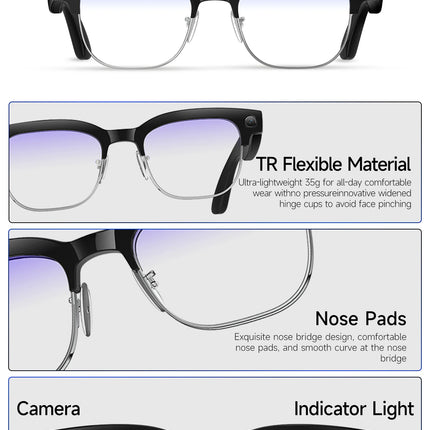4K AI Smart Glasses with Translation