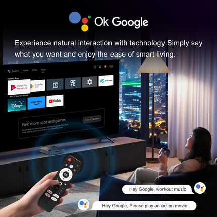 H96 MAX Android 14 TV Box 4K WiFi 6 BT5.4 avec commande vocale