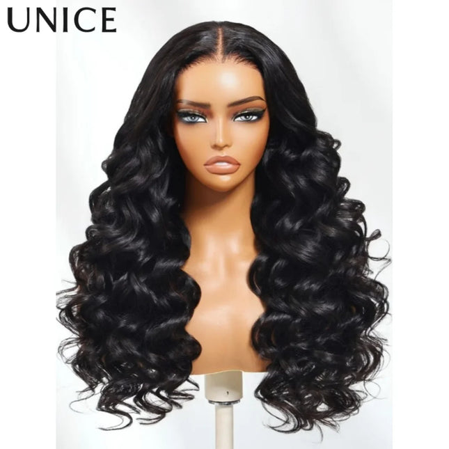 “UNice Bye-Bye Knots™ Lace Wig – Hollywood Curls, Easy Wear”