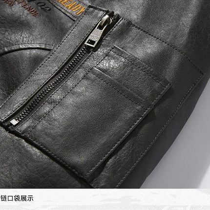 Leather Bomber Jacket Men
