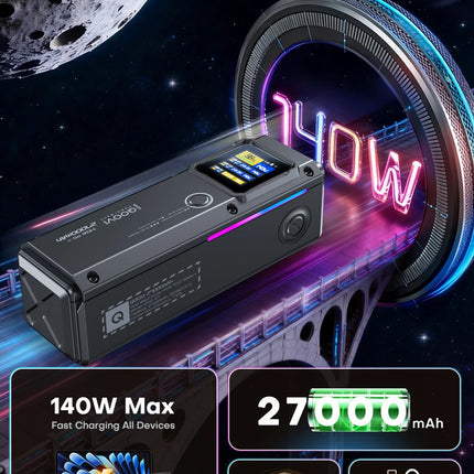 QOOVI 27000mAh Power Bank – Charge rapide 140W