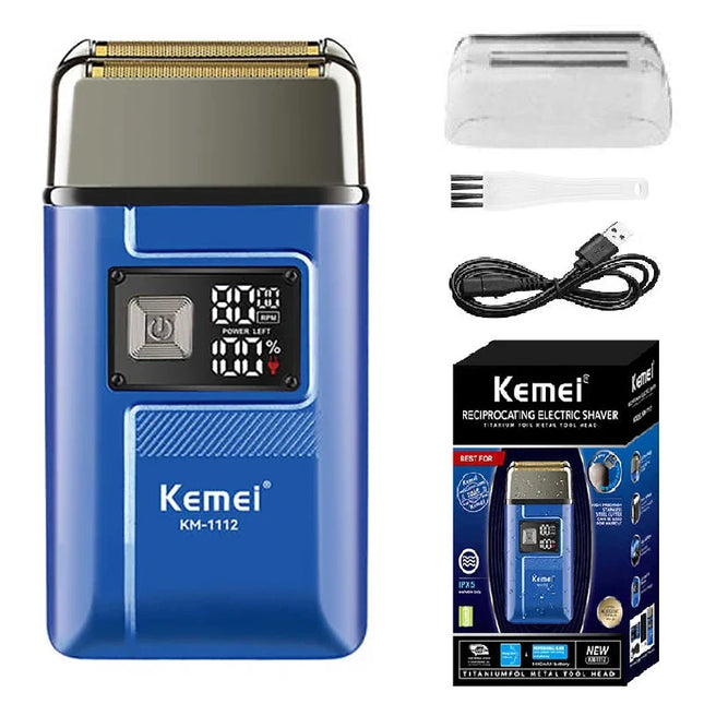 Kemei Rechargeable Hair Shaver For Men Beard Electric Shaver Face Electric Razor