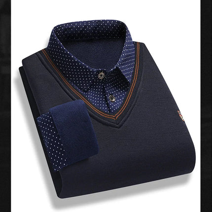 DIBELLAY Men’s Plush Two-Piece Pullover – Autumn/Winter