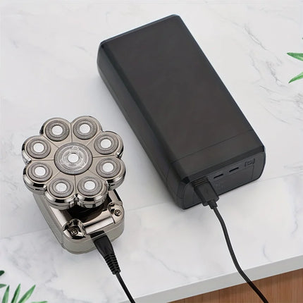 Men's multifunctional trimming set, USB portable charging bald shaver