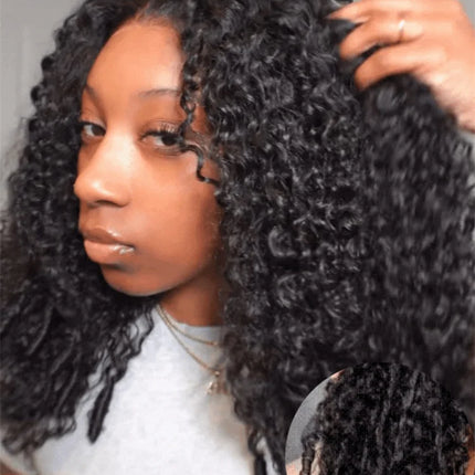 Glueless Finger Coil Wig – Ready to Wear, Human Hair