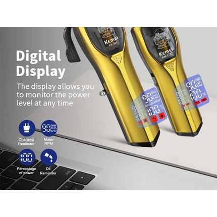 Kemei Professional Cordless Hair Clipper & Trimmer Set