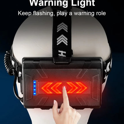 8000LM Rechargeable LED Headlamp Type-C for Fishing & Outdoor