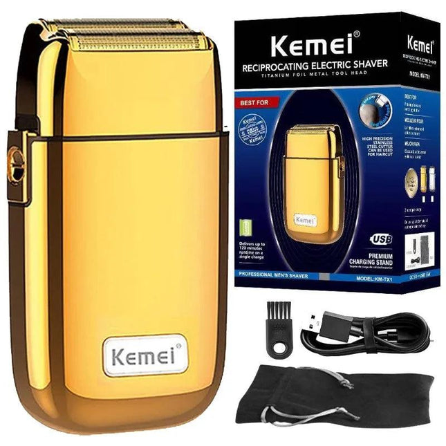 Kemei Tx1 Rechargeable Metal Housing Pro Electric Shaver