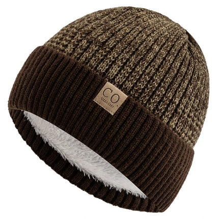 Unisex Two-Tone Fleece-Lined Beanie