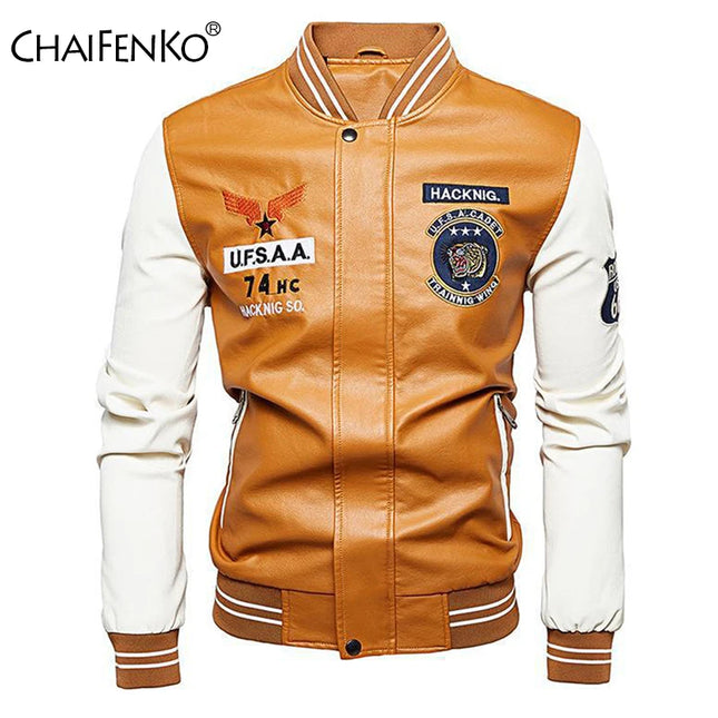 Winter New Leather Jackets Man