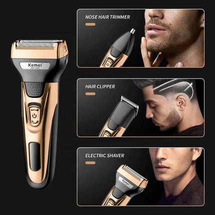 Kemei 3 In 1 Powerful Electric Shaver