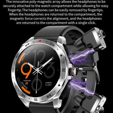 Watch TWS 2-in-1 Bluetooth Earphones HIFI 9D Sound Quality