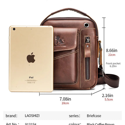 Men's Small Cowhide Single-shoulder Bag genuine leather fashion