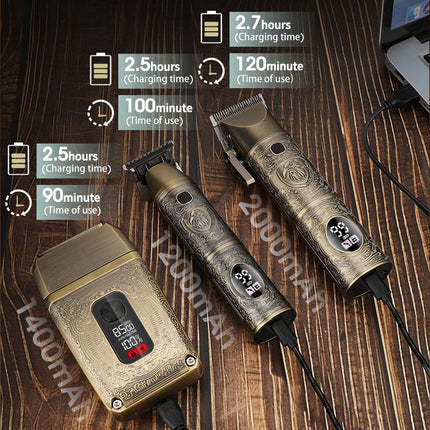 Professional Hair Clipper Electric Shaver Rechargeable