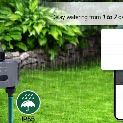 Insoma Automatic 2-Outlet Water Timer for Garden Irrigation & Sprinklers