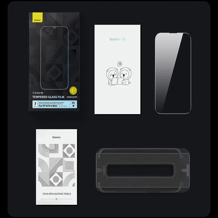 Dibellay Tempered Glass Screen Protector for iPhone 17–12 Pro Max (HD, Anti-Peep, Dust-Proof, with Cleaning Kit)