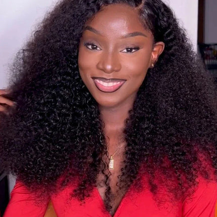 Kinky Curly Flip Over Wig – Human Hair, Glueless 3-in-1