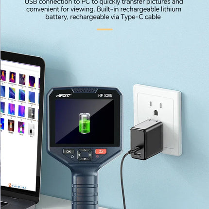 DIBELLAY NOYAFA NF-526E Infrared Thermal Imager – 256×192, Handheld Industrial Thermometer for Floor Heating & Repairs