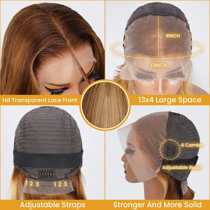 Highlight Wig – Perruque brésilienne lisse, preplucked, lace front