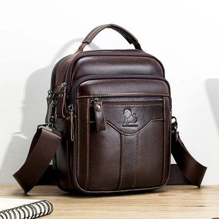 Men's crossbody bag, fashionable leather bag