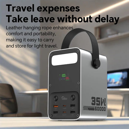 80000mAh Power Bank 35W PD Fast Charge with LCD Display