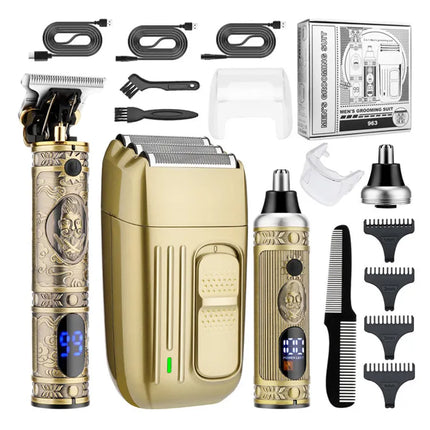 3-in-1 grooming kit for men — hair clipper, professional look.