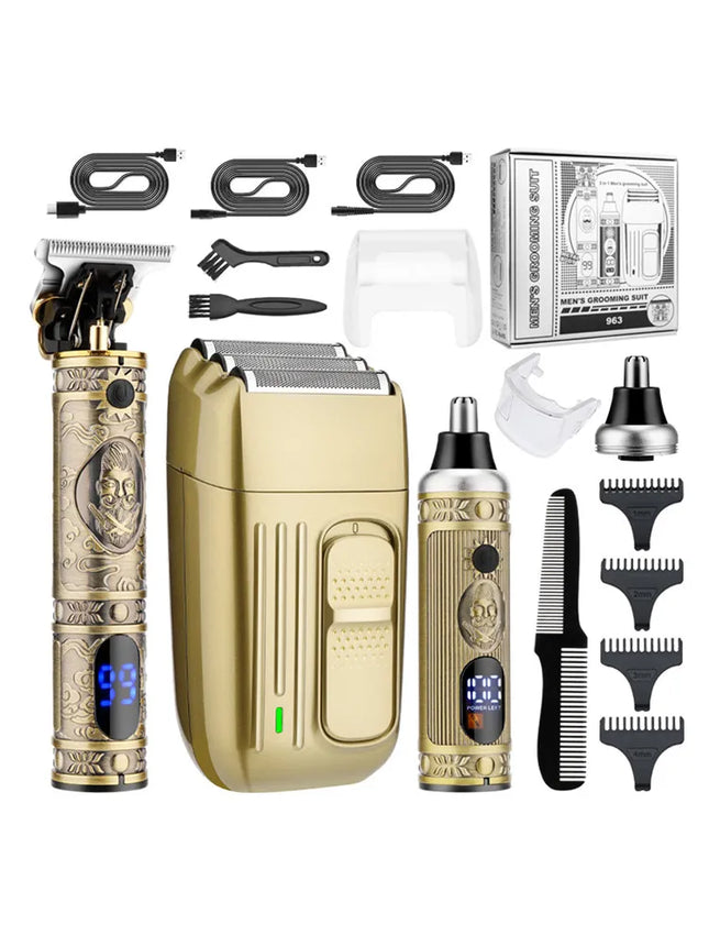 3-in-1 grooming kit for men — hair clipper, professional look.