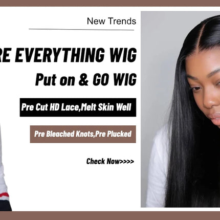 UNice Pre-Everything 13x4 Lace Front Wig – Pre-Bleached, Pre-Cut, Straight Human Hair”
