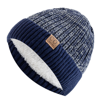 Unisex Two-Tone Fleece-Lined Beanie