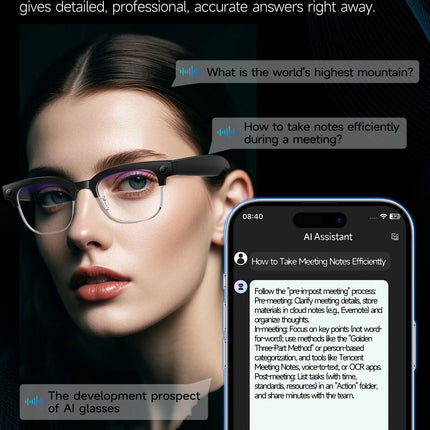 4K AI Smart Glasses with Translation