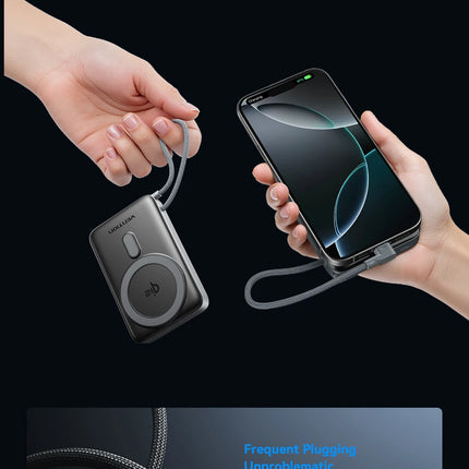 Dibellay Vention 35W Qi2 Magnetic 10000mAh Wireless Power Bank – 15W Fast Charger for iPhone 16/15/14