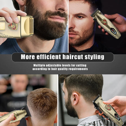 Hair Clippers Set Cordless USB Rechargeable Electric